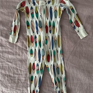 Hanna Andersson Multicolor Surfboard Print Kids Footie